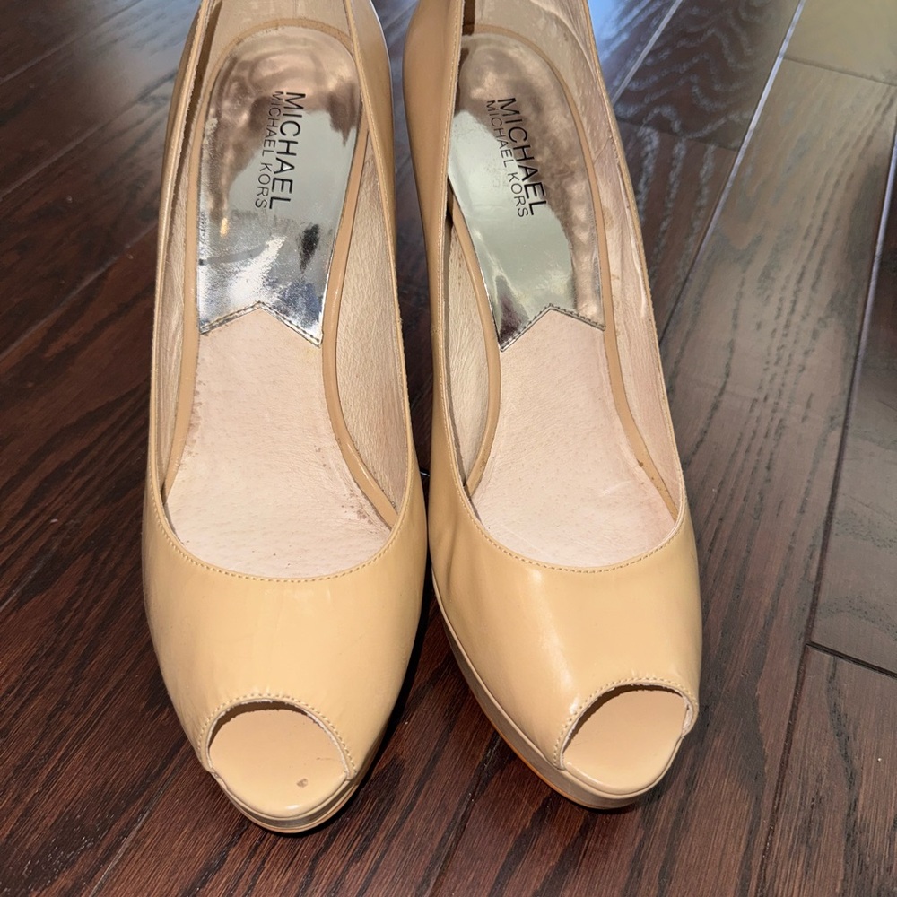 Michael Kors York Platform Heels - Nude